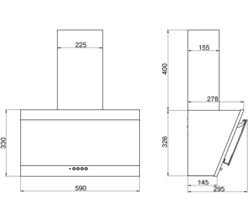 Кухонная вытяжка Elikor Титан 60П-430-К3Д черный/черный