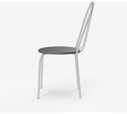 Стул Mio Tesoro Тюльпан Плюс серый/металлик