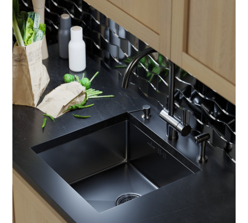 Кухонная мойка Mixline 548565 черный графит, 3 мм