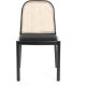 Стул TetChair Freya дерево вяз/ротанг черный/черный лен
