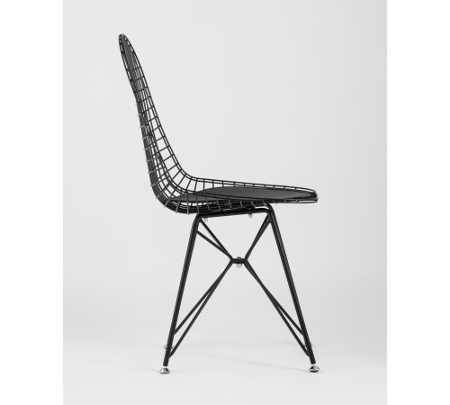 Стул Stool Group Eiffel черный/черная подушка