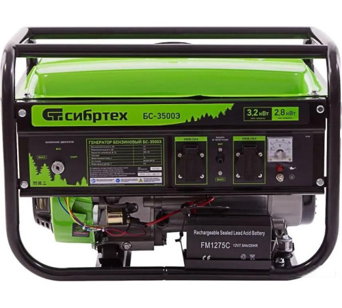 Бензиновый генератор СибрТех БС-3500Э
