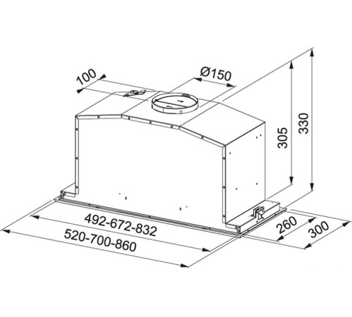 Кухонная вытяжка Franke Inca Lux FBI 537 XS/BK 305.0528.070