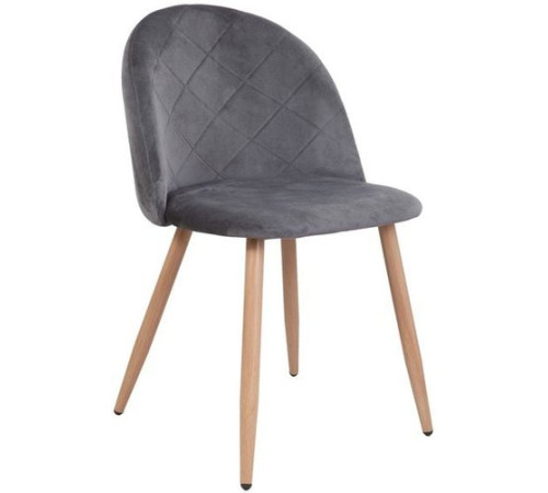 Стул AksHome Honnor серый велюр HLR-21/дуб