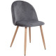 Стул AksHome Honnor серый велюр HLR-21/дуб