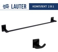 Набор аксессуаров для ванной Lauter 21SH8392 + 21SH9092 Matt Black, 2 предмета