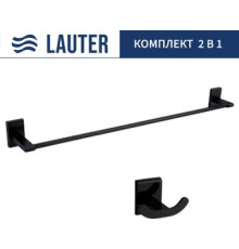Набор аксессуаров для ванной Lauter 21SH8392 + 21SH9092 Matt Black, 2 предмета