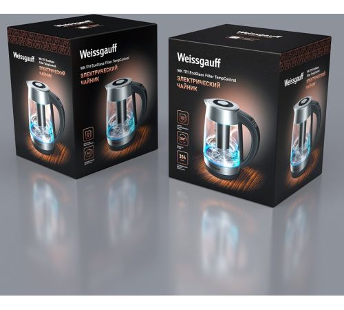 Электрический чайник Weissgauff WK 1711 EcoGlass Filter TempControl