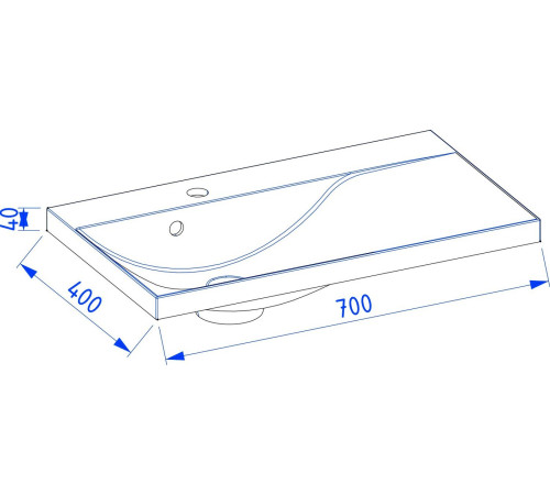 Умывальник Lauter Из искусственного мрамора Eva