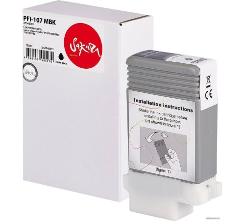 Картридж Sakura Printing SI6704B001 аналог Canon PFI-107 MBK