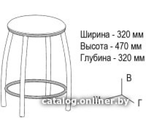 Табурет ВВР Премиум рогожка серый