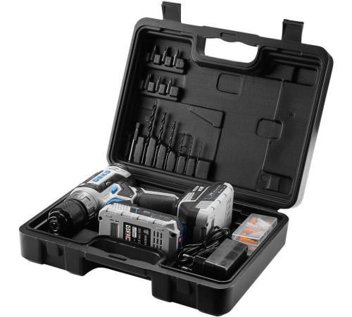 Дрель-шуруповерт Deko DKCD20V One Set63 083-1038 с 2-мя АКБ, кейс