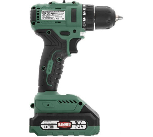 Дрель-шуруповерт Hammer ACD18BL с 2-мя АКБ, кейс