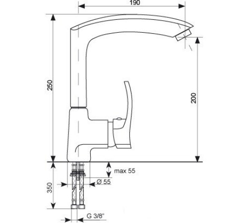 Смеситель Ulgran U-005 310 серый