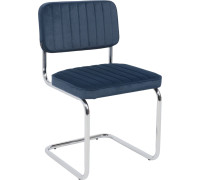 Офисный стул AksHome Славия Люкс Kiton 707 синий велюр/хром