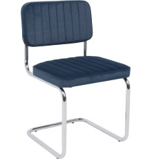 Офисный стул AksHome Славия Люкс Kiton 707 синий велюр/хром