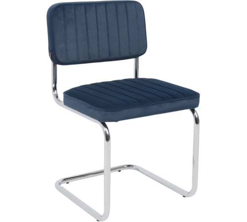 Офисный стул AksHome Славия Люкс Kiton 707 синий велюр/хром