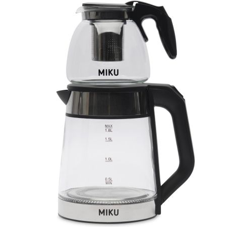 Электрический чайник Miku 2 в 1 электрический и заварочный GDT-KST-1800-BLK