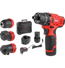 Дрель-шуруповерт Wortex LX BD 1215 Li Set 1326469 с 2-мя АКБ, кейс