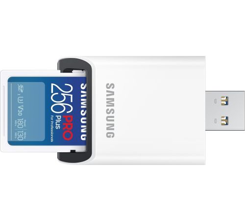 Карта памяти Samsung PRO Plus 2023 SDXC 256GB с кардридером