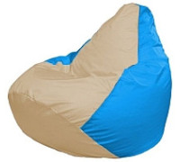 Кресло-мешок Flagman Груша Мини L Г0.1-149 светло-бежевый/голубой