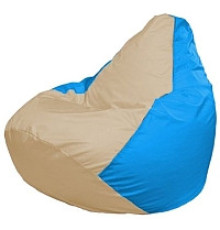 Кресло-мешок Flagman Груша Мини L Г0.1-149 светло-бежевый/голубой