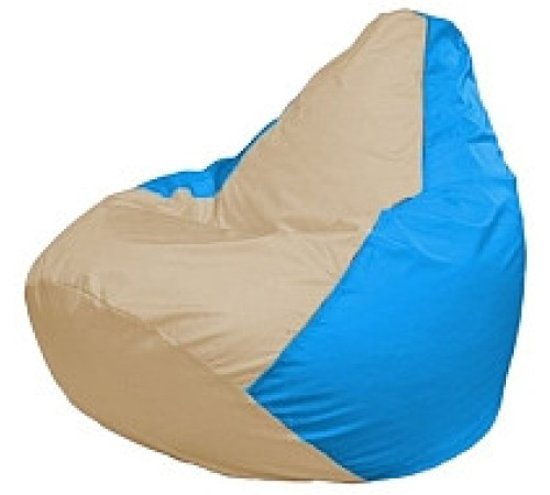 Кресло-мешок Flagman Груша Мини L Г0.1-149 светло-бежевый/голубой