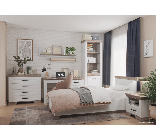 Стол Black Red White Marselle BIU130 ясень снежный/дуб сонома темный