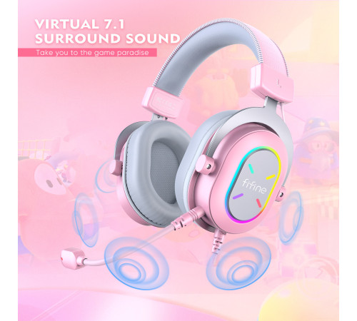 Наушники FIFINE H6X розовый