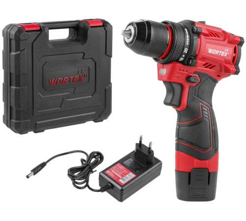 Дрель-шуруповерт Wortex LX BD 1215-1 Li 1333698 с 1-им АКБ, кейс