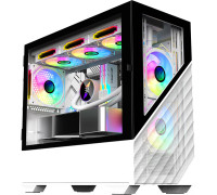 Корпус 1stPlayer DK D7 D7-WH-3F1-W