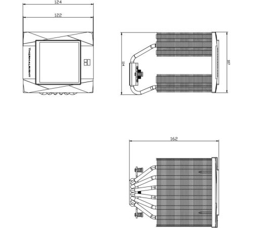 Кулер для процессора Thermalright Royal Knight 120 Digital черный