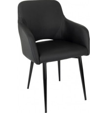 Офисный стул Бюрократ CH-380F черный, экокожа