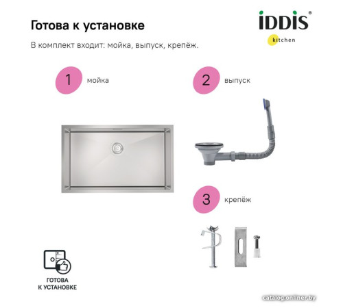 Кухонная мойка IDDIS Edifice EDI74S0i77