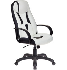 Кресло Zombie VIKING-8/WH+BLACK белый/черный