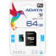 Карта памяти ADATA Premier AUSDX64GUICL10A1-RA1 microSDXC 64GB с адаптером