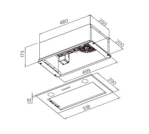 Кухонная вытяжка Weissgauff Box 850 PB Black Edition