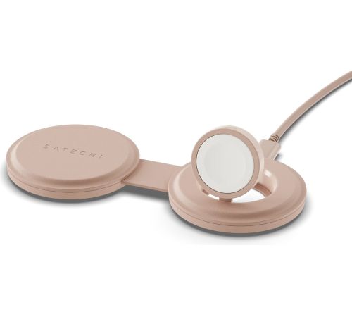 Беспроводное зарядное Satechi OntheGo 2-in-1 Charger ST-QTG21R розовый