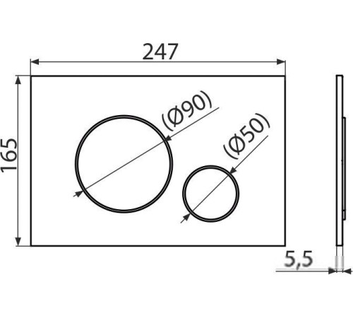 Панель смыва Alcaplast M671 хром глянцевый
