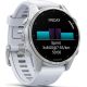 Умные часы Garmin Fenix 8 43мм серебристый, белый ремешок