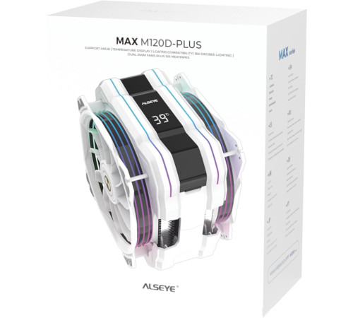 Кулер для процессора ALSEYE M120D W Plus белый