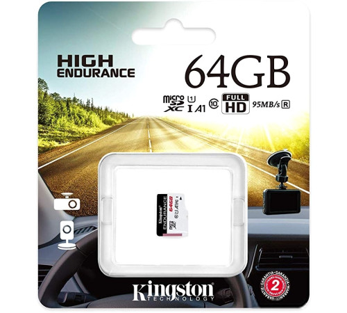 Карта памяти Kingston High Endurance microSDXC 64GB