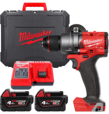 Ударная дрель-шуруповерт Milwaukee M18 FUEL M18FPD3-402C 4933492473 с 2-мя АКБ 4 Ач, кейс