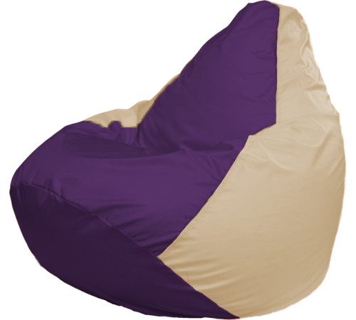 Кресло-мешок Flagman Груша Г2.1-73 фиолетовый/светло-бежевый