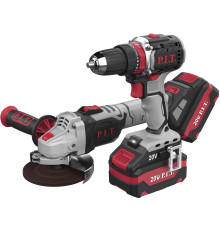 P.I.T. P0001-02 шуруповерт, болгарка, 2 АКБ, кейс