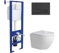 Унитаз подвесной Berges Wasserhaus Okus Rimless 043393 с сиденьем
