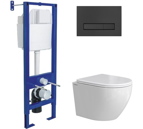 Унитаз подвесной Berges Wasserhaus Okus Rimless 043393 с сиденьем