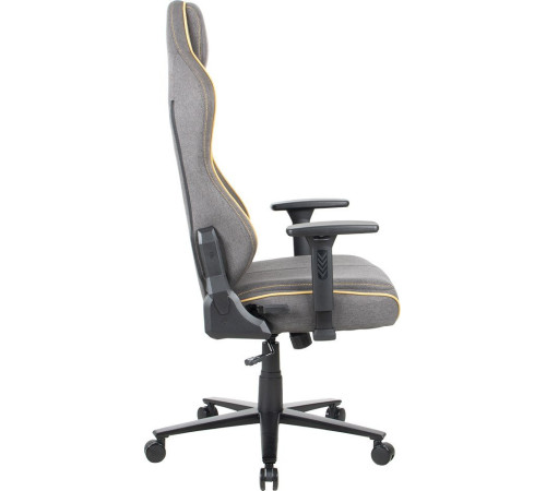 Игровое геймерское кресло CHAIRMAN CH31 ткань, темно-серый/желтый кант