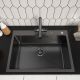 Кухонная мойка ARFEKA ECO AR 700*500 BLACK PVD NANO DECOR VOLCANIC ROCK