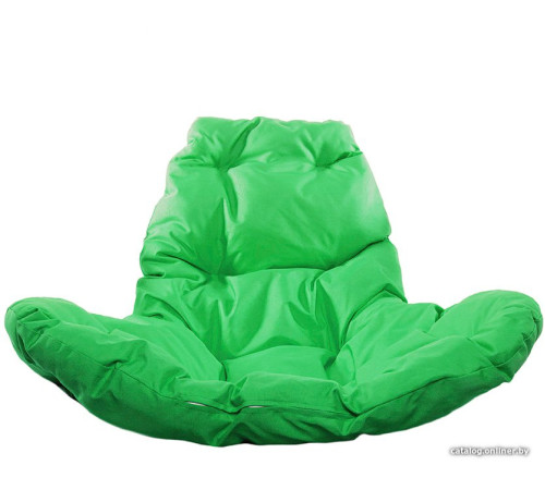 Подвесное кресло M-Group Капля Люкс 11030104 белый ротанг/зеленая подушка